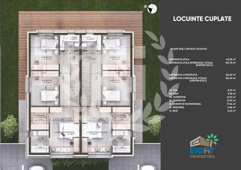 Balotesti, vila duplex 4 camere.